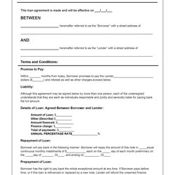 Fantastic Personal Loan Agreement Template Word Templates