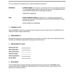 Sublime Personal Loan Agreement Templates Loans Phenomenal Repayment Photo