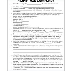 Brilliant Free Loan Agreement Templates Word Template Lab