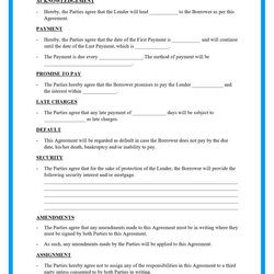Champion Personal Loan Repayment Agreement Template