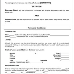 Exceptional Personal Loan Agreement Sample Free Printable Documents Contract Loans Forms Agreements Unsecured