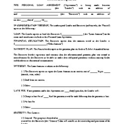 Tremendous Free Personal Loan Agreement Template Word Contracts