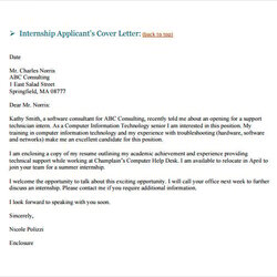 Spiffing Cover Letter Heading In Email Internship Example Template Free Download