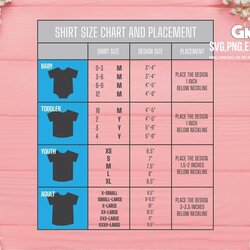 Cool Shirt Size Chart And Placement Measurement