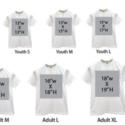 Peerless Print Area Size Shirt Printing Vinyl Position Shirts Imprint Where Designs Sizes Small Screen