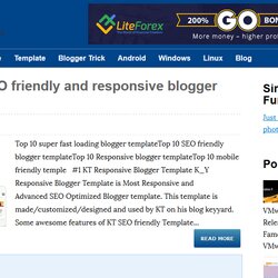 Legit Top Fast Loading Friendly And Responsive Blogger Templates Kt Template Optimized