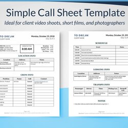 Preeminent Makeup Artist Call Sheet Scaled