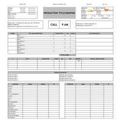 Marvelous Simple Call Sheet Templates Free Word Template
