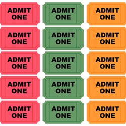 Fake Printable Movie Tickets Templates Free Admit One