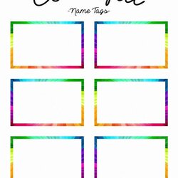 Exceptional Name Tag Template Free Printable Lovely Templates Preschoolers Conventional