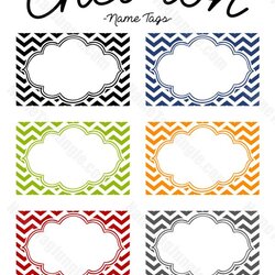Eminent The Best Printable Name Tags Ideas On Preschool Tag Chevron Labels Template Templates Label Unique