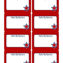 Marvelous Free Name Tag Badge Templates Tags Printable Template Students Card Word Small Employees Create
