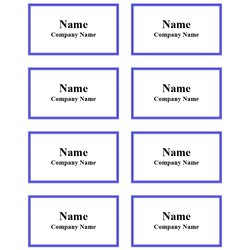 Free Name Tag Badge Templates Template