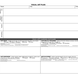 Excellent Visual Art Lesson Plan Template Luxury Arts Plans Templates Lessons Teacher