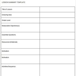 Super Art Lesson Plan Template Free Word Documents Download