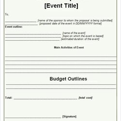 Event Planning Proposal Template Beautiful Sample Samples
