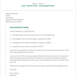 Outstanding Free Cover Letter Templates For Microsoft Word And Google Docs Template Job Office Resume Doc