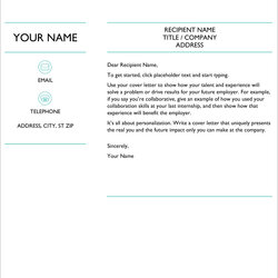 Splendid Free Cover Letter Templates For Microsoft Word And Google Docs Template Doc Resume