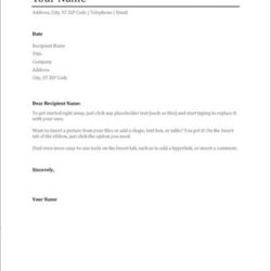 Microsoft Word Cover Letter Templates Free Download New