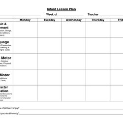 Marvelous Provider Sample Lesson Plan Template Curriculum Plans Templates Weekly Preschool Blank Sheets