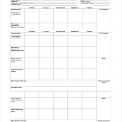 Superb Ambitious Free Printable Lesson Plans Template Russell Website Plan Preschool
