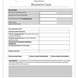 Preeminent Get Business Justification One Page Case Template