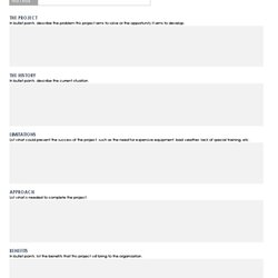 One Page Business Case Template