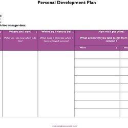 Great Personal Development Plan Templates Excel Formats Template Example