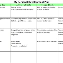 High Quality Personal Development Plans For The Better Future Plan Example Management Template Sample Time