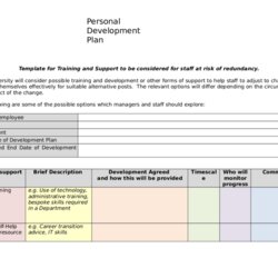 Capital Personal Development Plan Printable Forms Template Individual Professional Edit