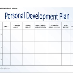 Eminent Personal Development Plan Printable Forms Template Individual Examples Example Edit Paper