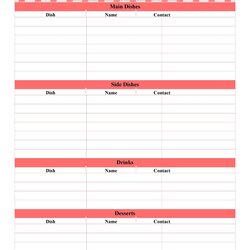 Best Potluck Sign Up Sheets For Any Occasion Sheet Kb