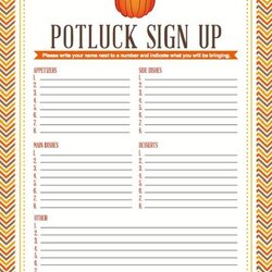Fantastic Potluck Sign Up Template Check More At Signs Search