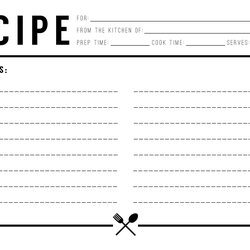 Wonderful Perfect Cookbook Templates Recipe Book Cards Template Word Card Microsoft Printable Excel Paper
