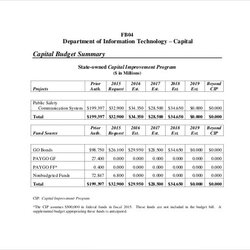 Splendid It Budget Template Free Sample Example Format Download Technology Information Templates