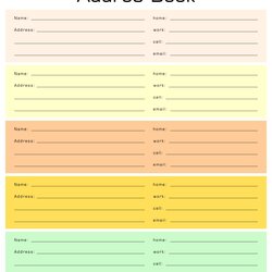 Cool Best Phone Book Template Printable For Free At Address