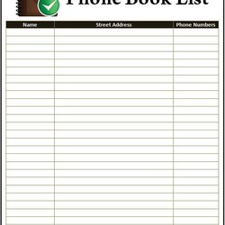 Preeminent Printable Phone List Template Address Book Directory Templates Choose Board
