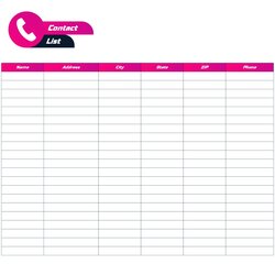Outstanding Best Phone Book Template Printable For Free At List