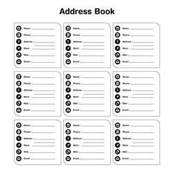 Great Printable Telephone Address Book Template Templates Free