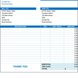 Magnificent Free Blank Invoice Template Excel Word Printable Scaled