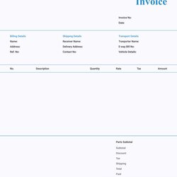 Terrific Invoice Tracking Template Free Printable Commercial Tax