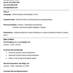 Marvelous Basic Resume Templates Doc Free Premium Template Format Details Word