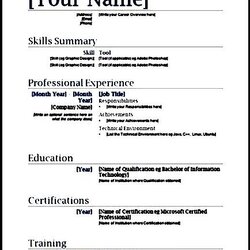 Worthy Free Basic Resume Template Sample Templates