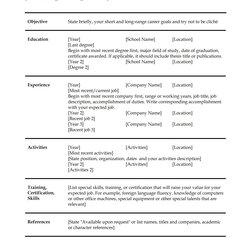 Great Simple Resume Template Word Examples Templates Letter Excel Activity List Worksheets Centered Person