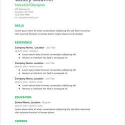 Splendid Free Modern Resume Templates Minimalist Simple Clean Design Template Microsoft Docs Word Google