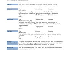 Basic Resume Template Word Templates Microsoft Examples Resumes Jobs Simple Career Portfolio Sample Unique