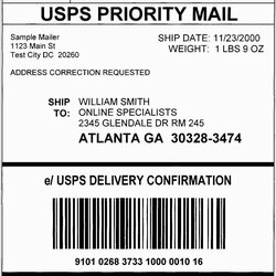 Outstanding Shipping Label Template