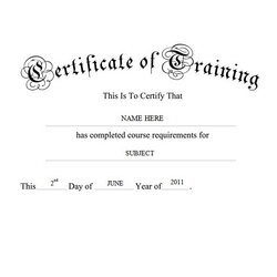 Smashing Best Templates Template For Certificate Training Certificates Wording Diploma Completion Deployment