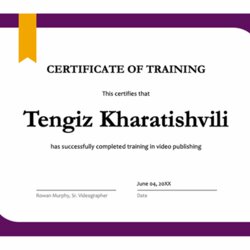 Certificate Of Training Templates Certificates Safety Office