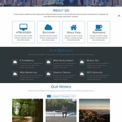 Magnificent Best Free One Page Website Templates Template Bootstrap Responsive Site